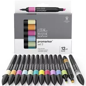 Winsor and Newton 12 + 1 Promarker Set 2